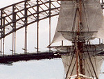 Sailing into Sydney harbour