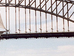 Sailing into Sydney harbour