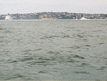 Sailing into Sydney harbour