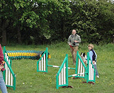 Good boy Elmo, waiting to go!